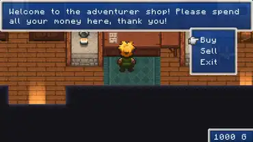 You can buy and sell items at a merchant with dialogue menus.